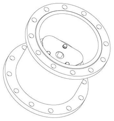 Pipeline type gas-liquid two-phase flow mixer