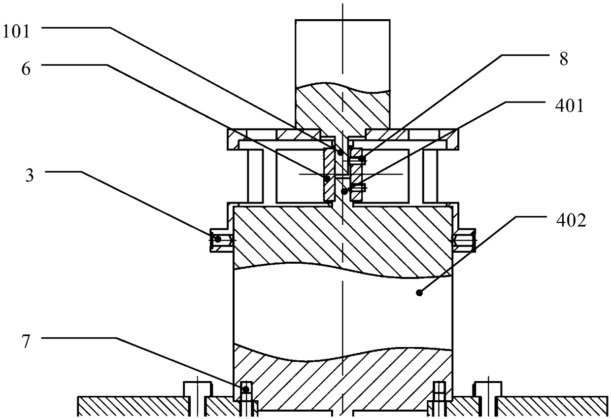 A light and small pan-tilt frame torque motor and photoelectric code disc combined connection device