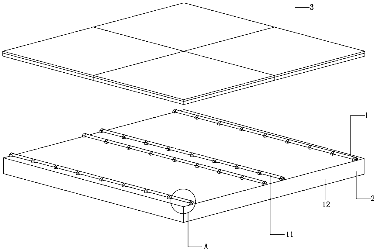 Fabricated overhead ground installation system and method of ceramic tile concrete composite board