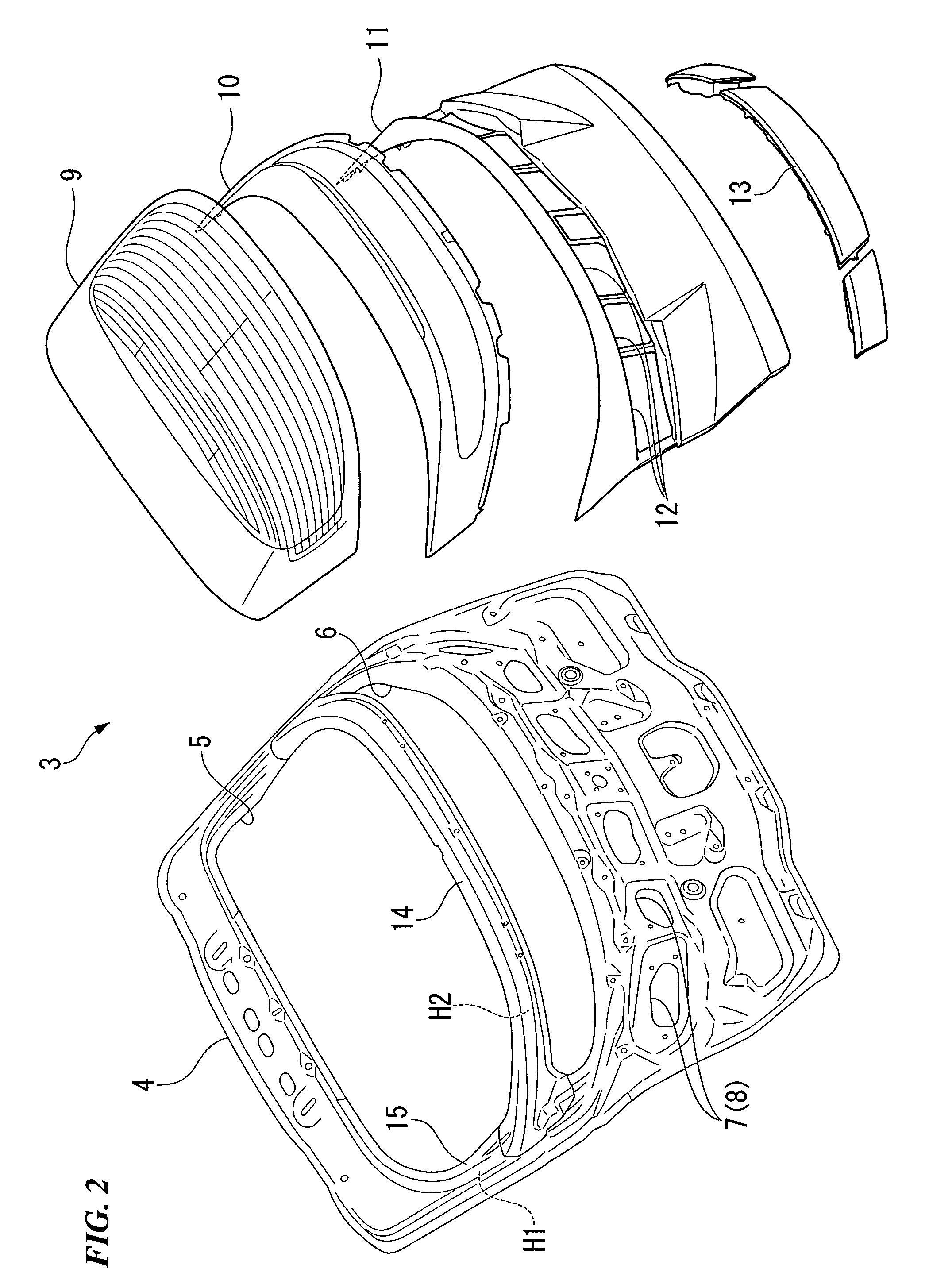 Vehicle rear door and method of assembling same