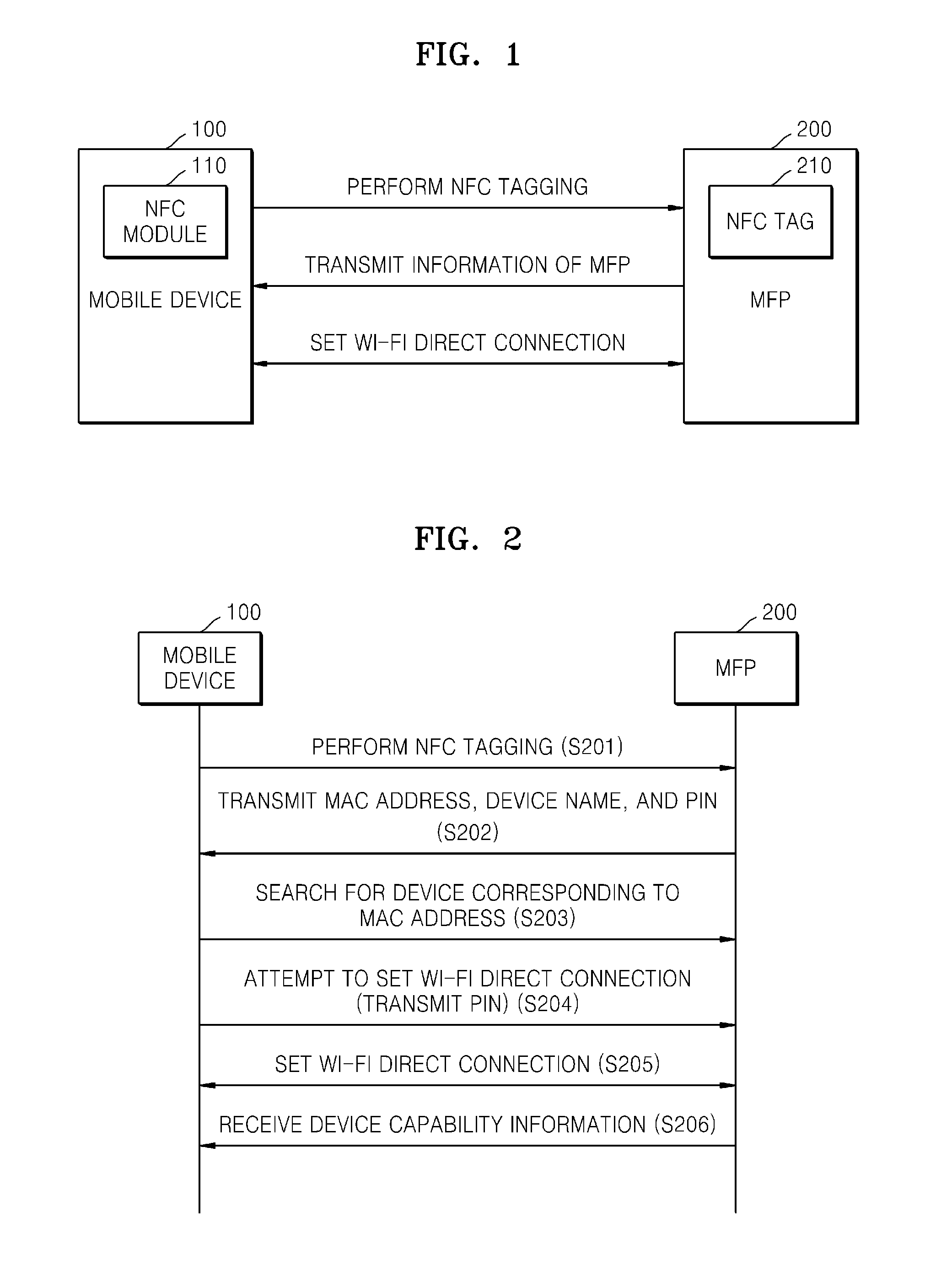 System and method to provide mobile printing using near field communication