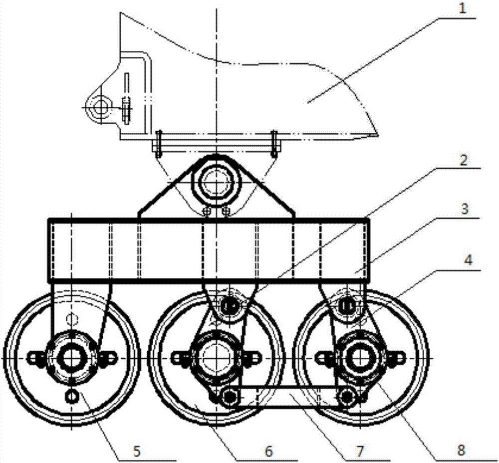Cart traveling mechanism