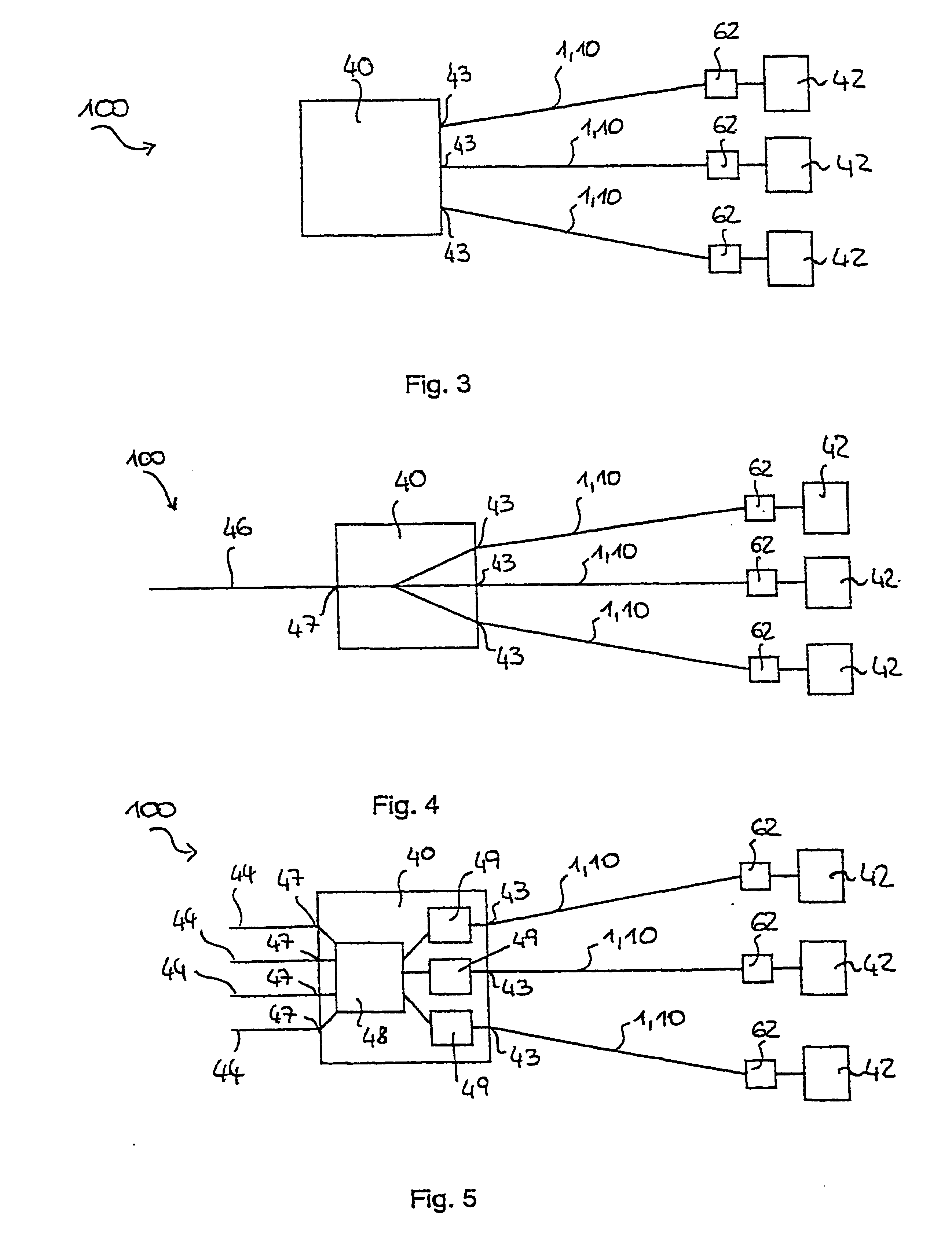Network for distributing signals to a plurality of user equipment