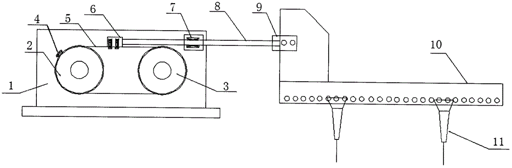 A multi-comb warp knitting machine steel pattern comb electronic traverse device