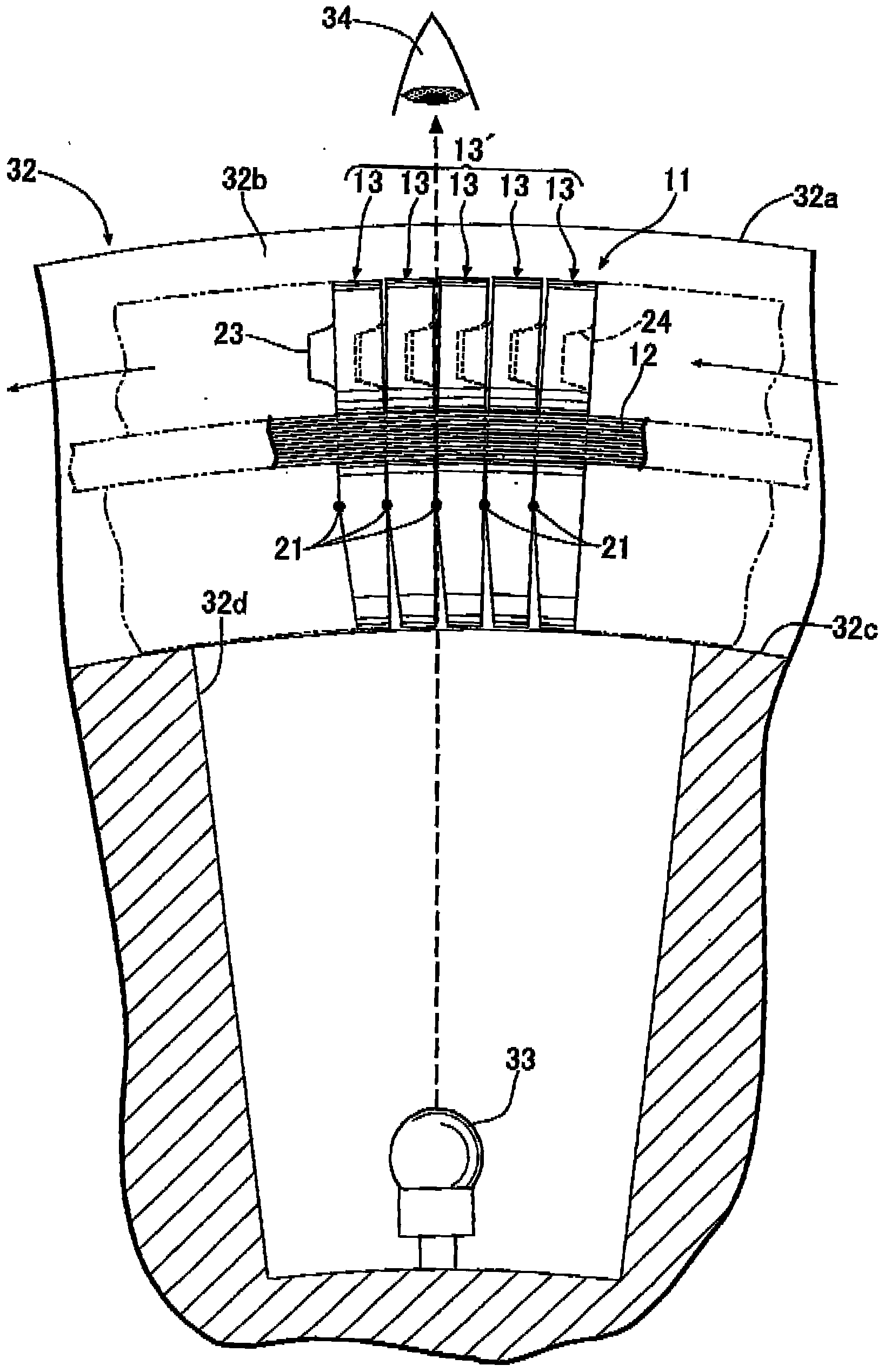 Metal element deformation-detecting device