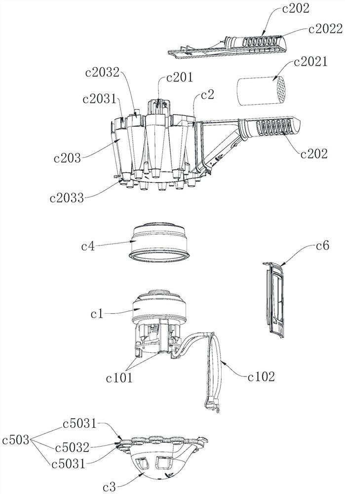 Motor cover and dust-sewage separation device