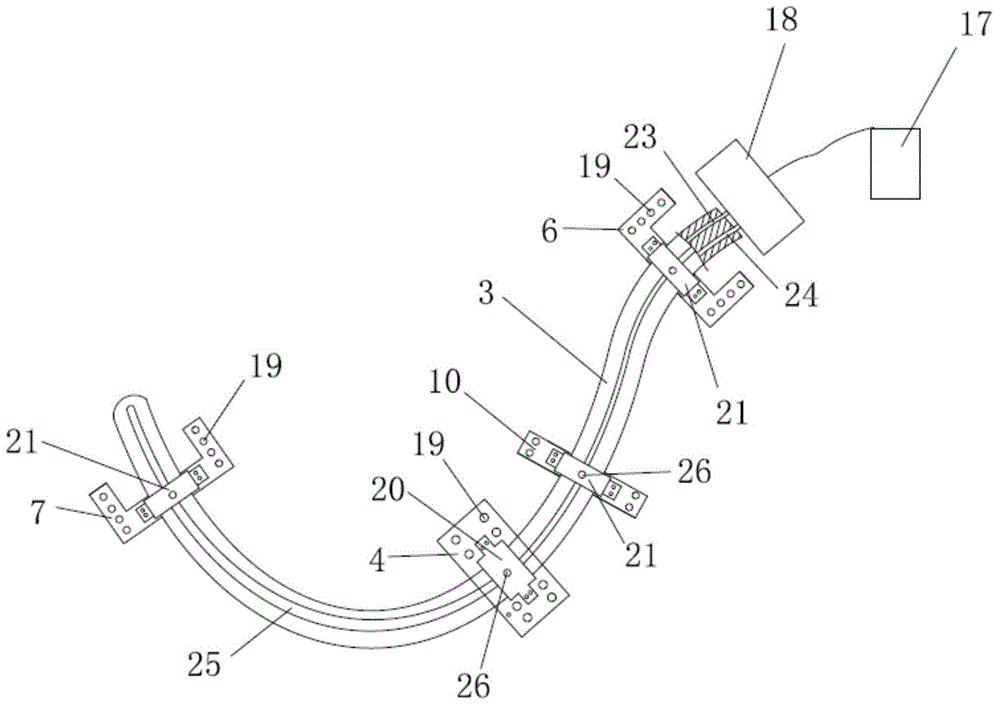 Sectional type arc-shaped distraction osteogenesis device