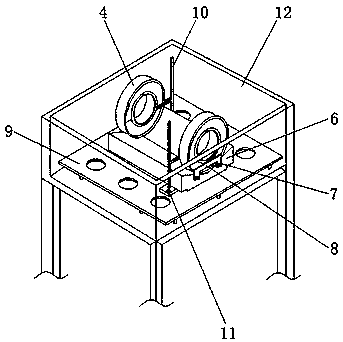 Air compressor main shaft bearing mounting method and auxiliary tool