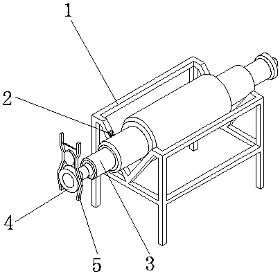 Air compressor main shaft bearing mounting method and auxiliary tool