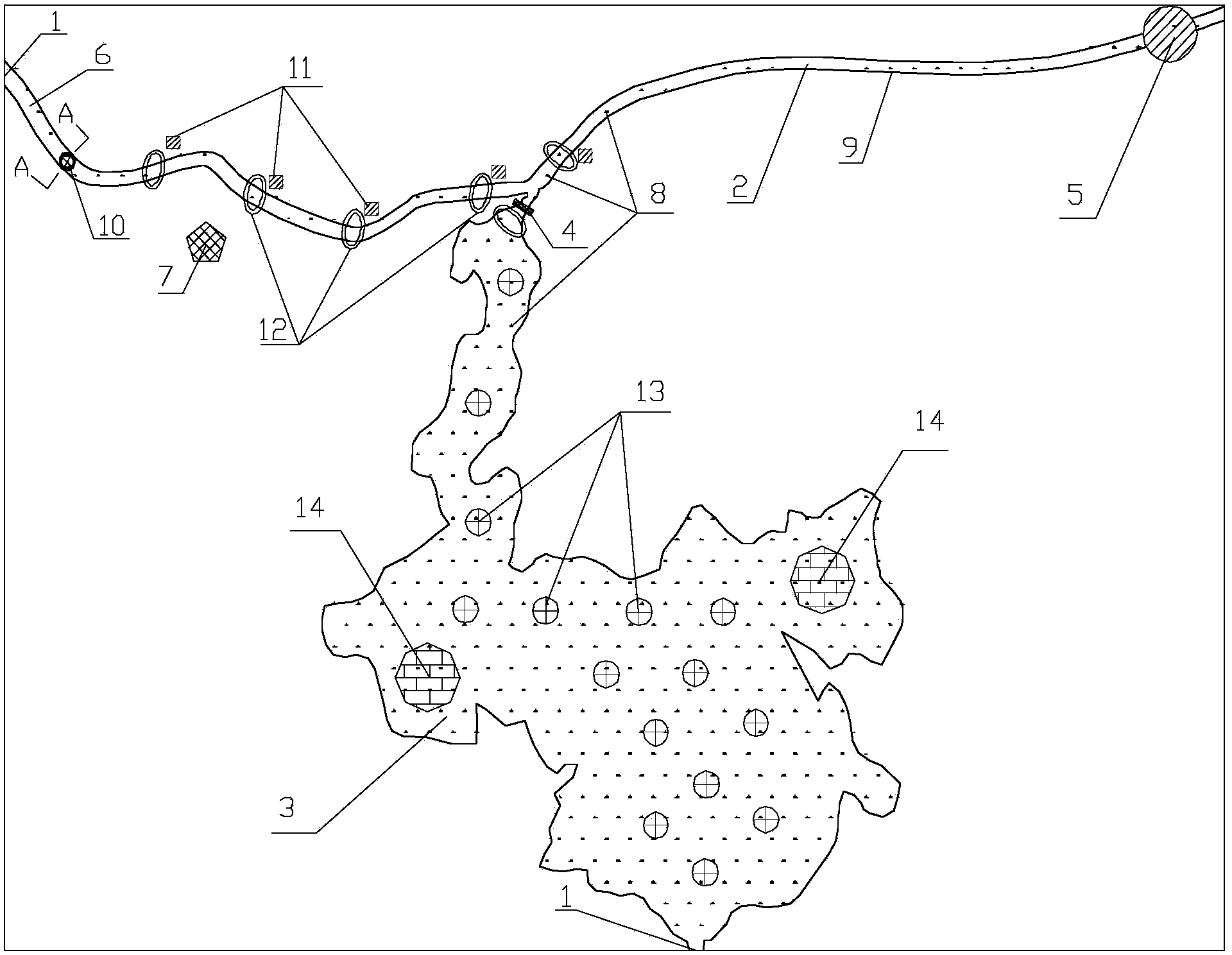 Device and method used for river and lake relation experimental research and suitable for river and lake intersection water system