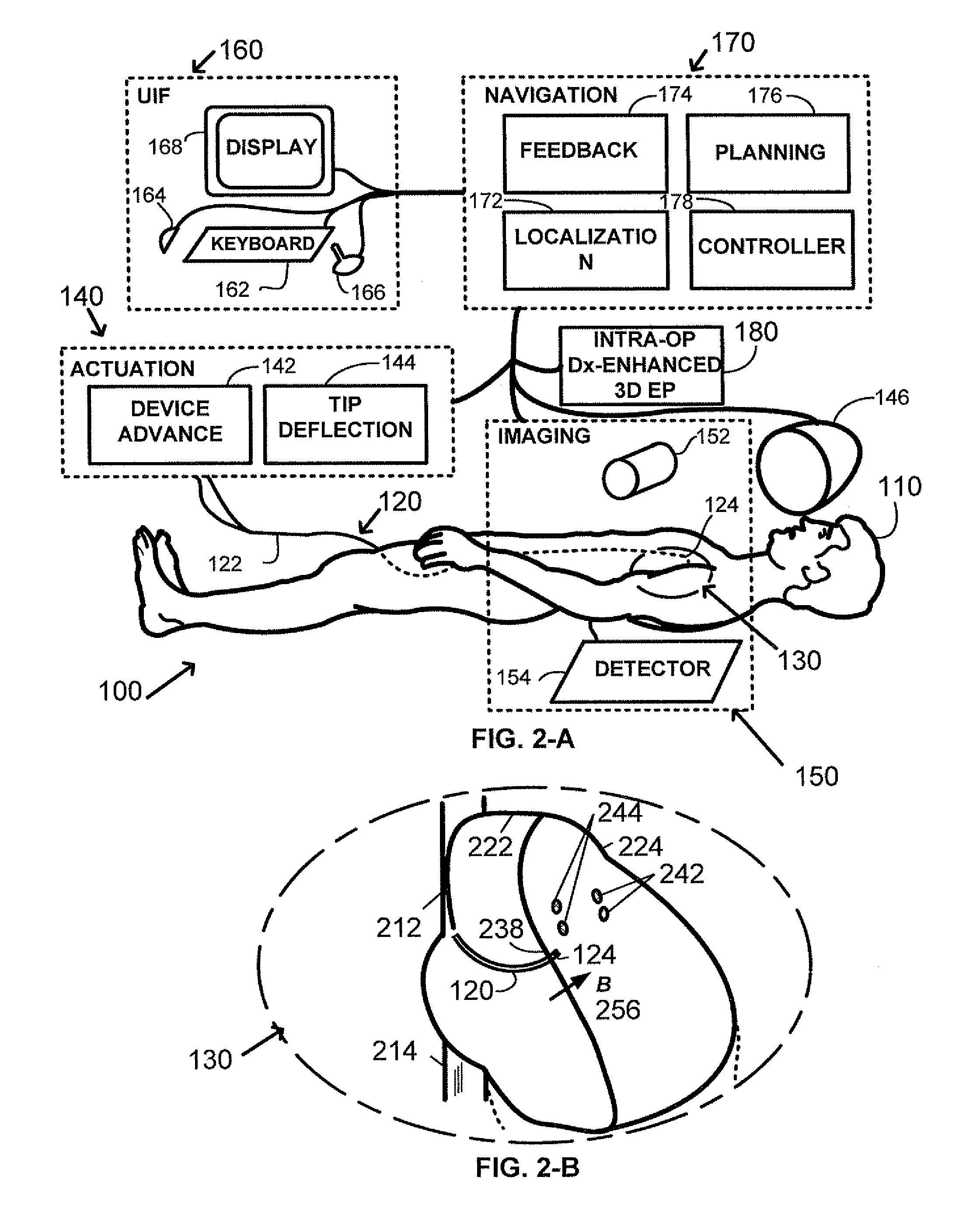 Method and apparatus for remotely controlled navigation using diagnostically enhanced intra-operative three-dimensional image data