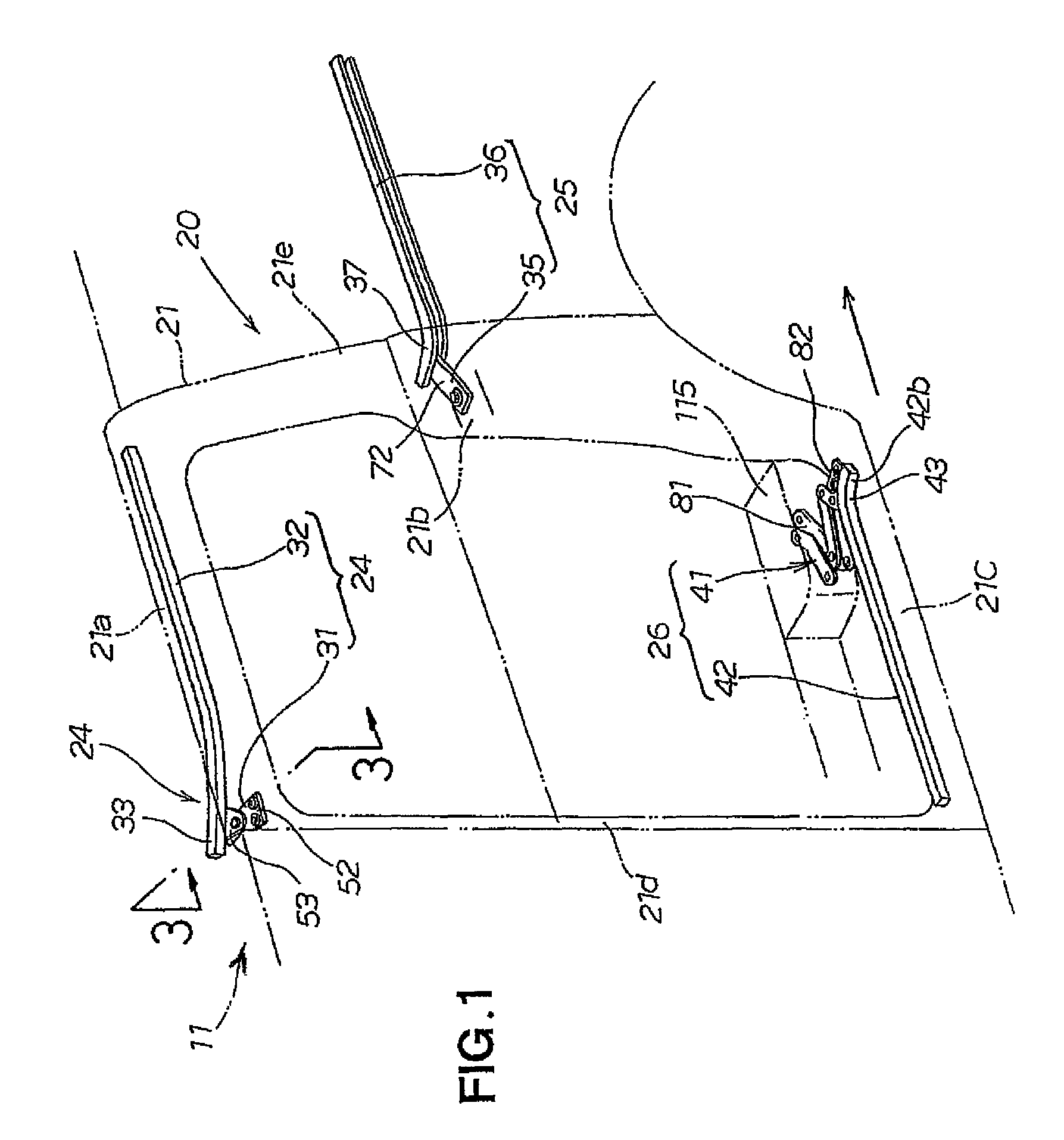 Vehicle slide door structure