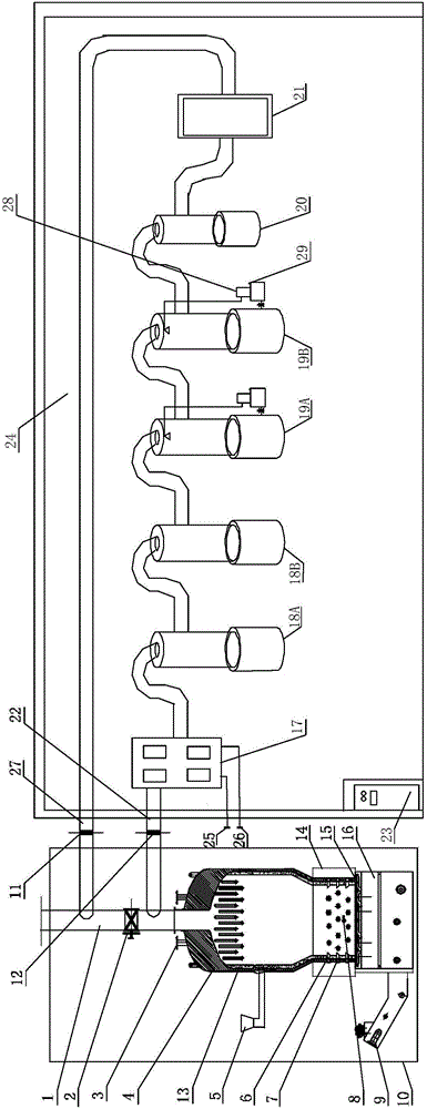 Spontaneous combustion type energy conservation and environmental protection garbage processing system