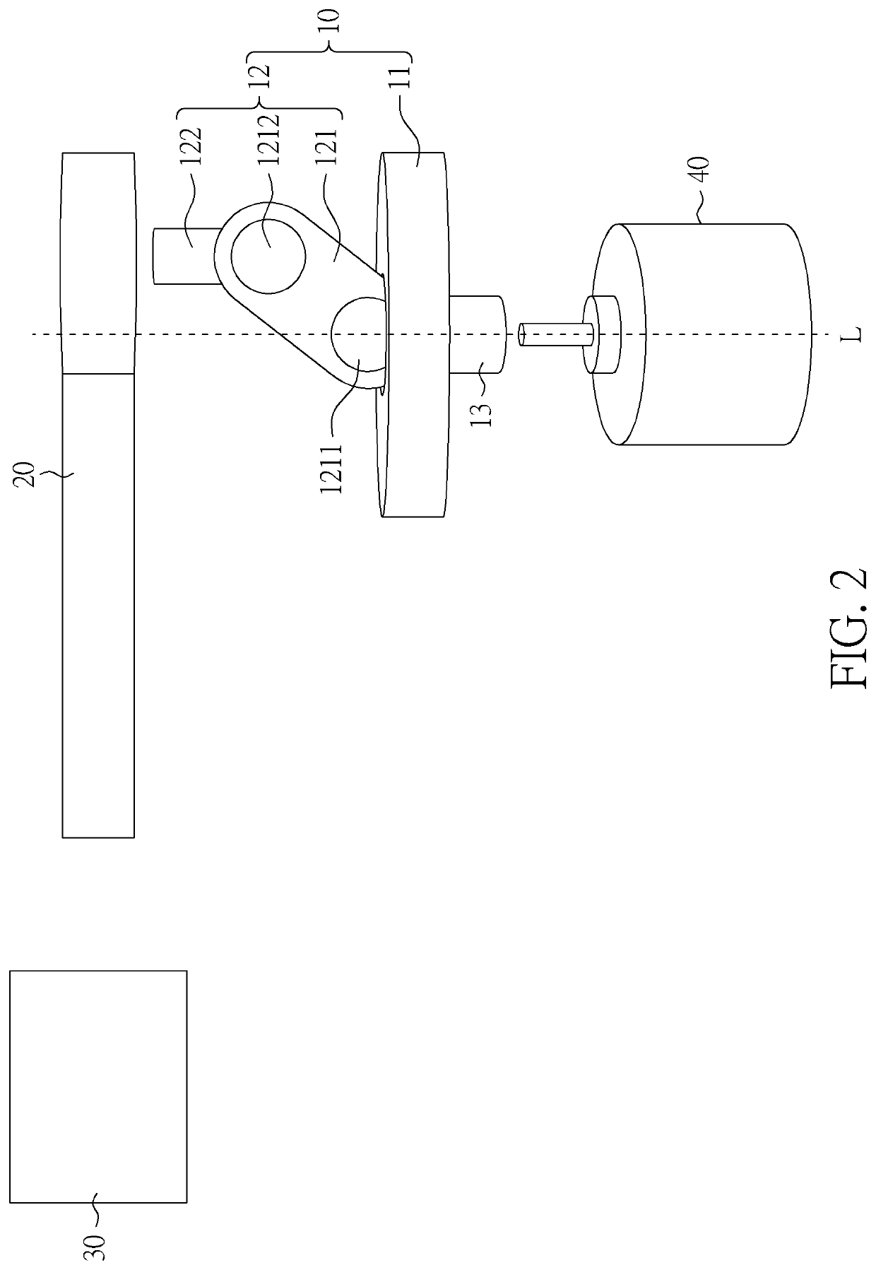 Linear driving mechanism with variable stroke varied by a slanted moving shaft