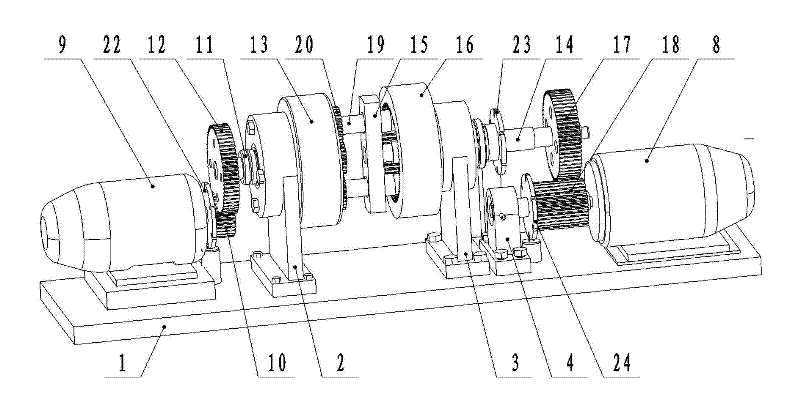 Gear train experimental apparatus capable of freely transforming gear train types