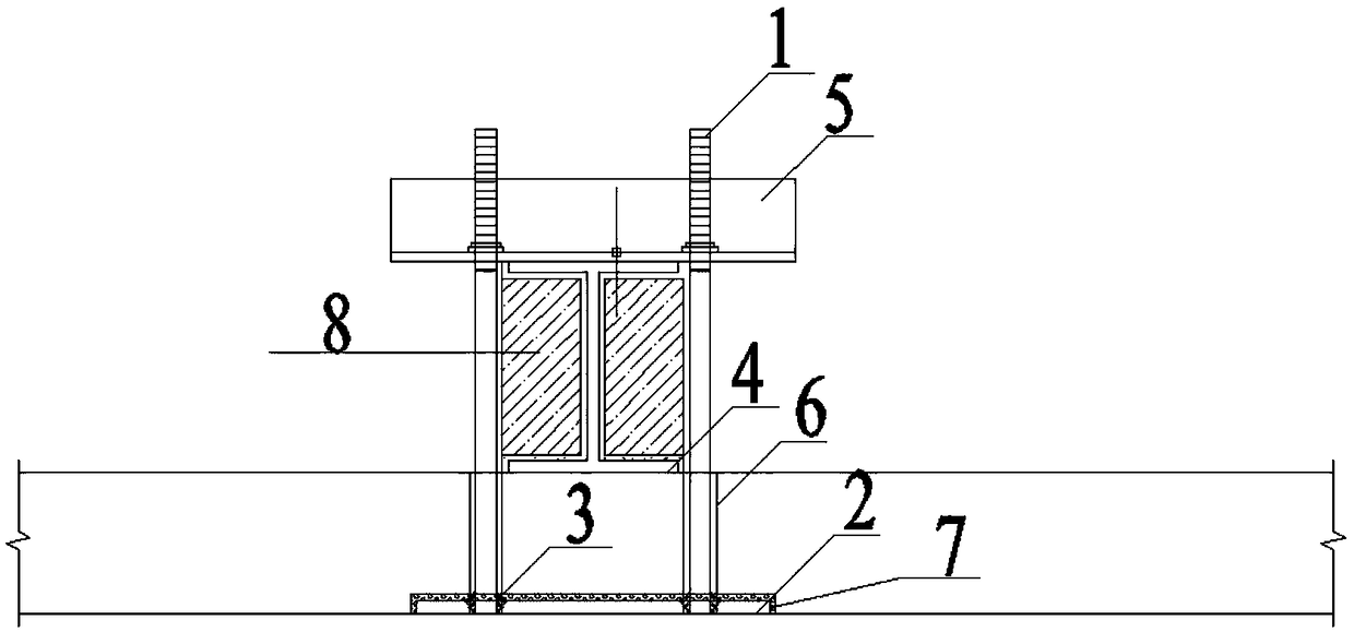 Recycling building cantilever scaffold fixed device and application method
