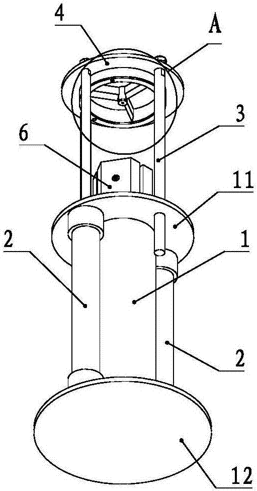 A bamboo tube slicing device