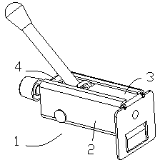 Manual emptying device of harvester