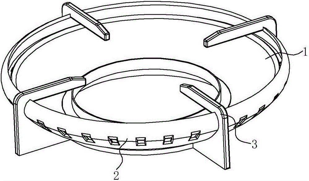 Energy concentrating assembly of gas stove