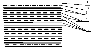 Bamboo-wood composite container base plate with improved bamboo curtain splint surface layers, and manufacturing method thereof