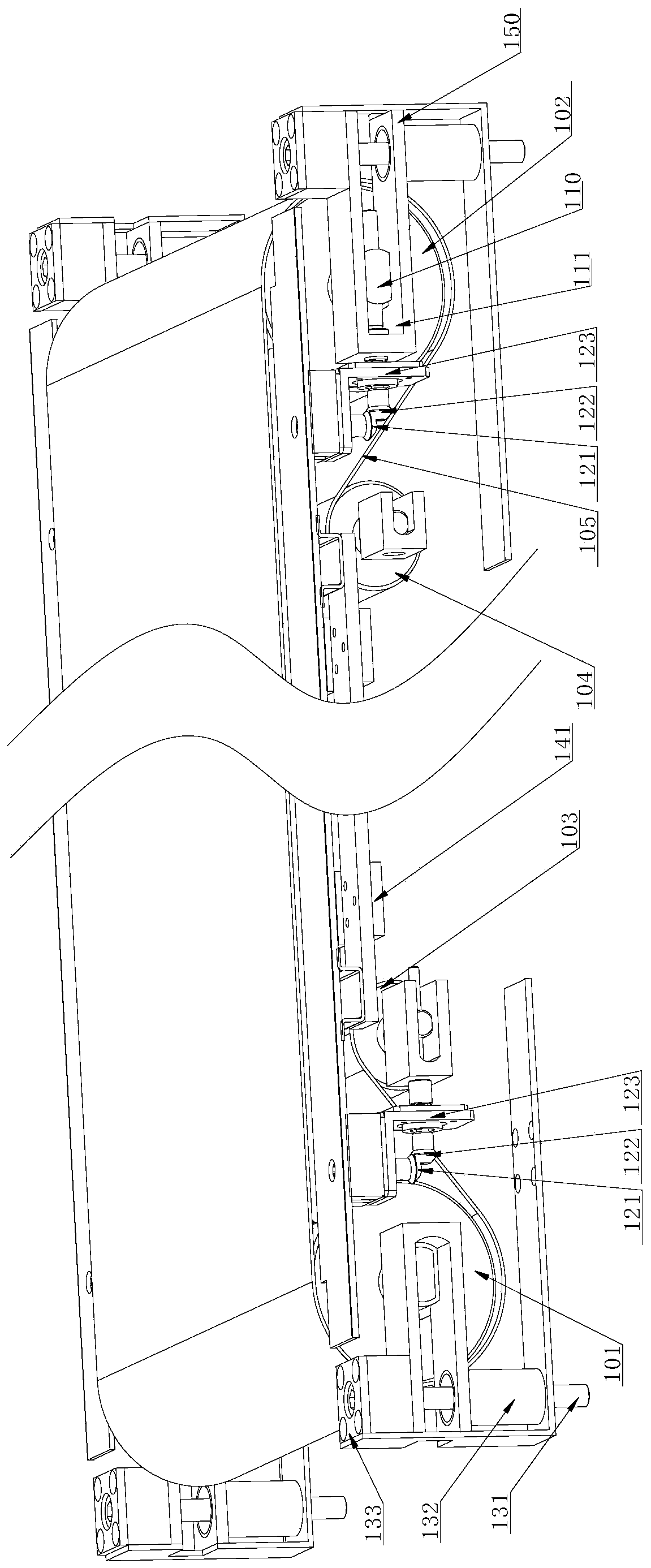 Transmission channel and vehicle-mounted security inspection system including same