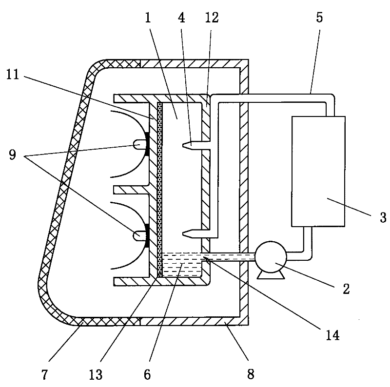 High-power LED phase-change cooling device