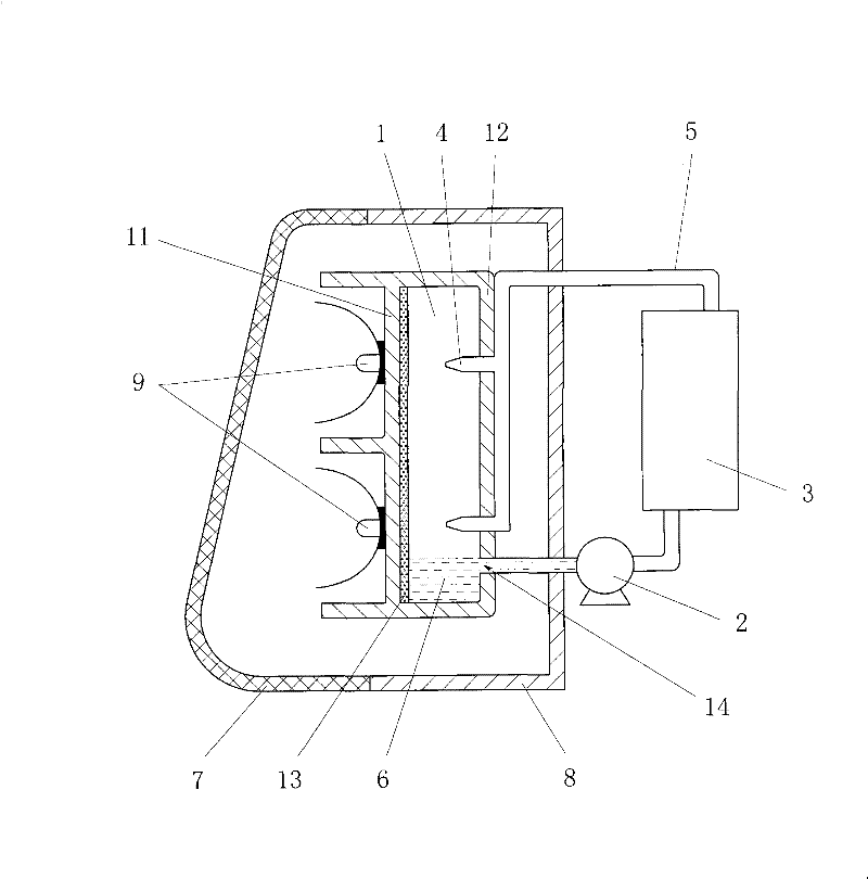 High-power LED phase-change cooling device