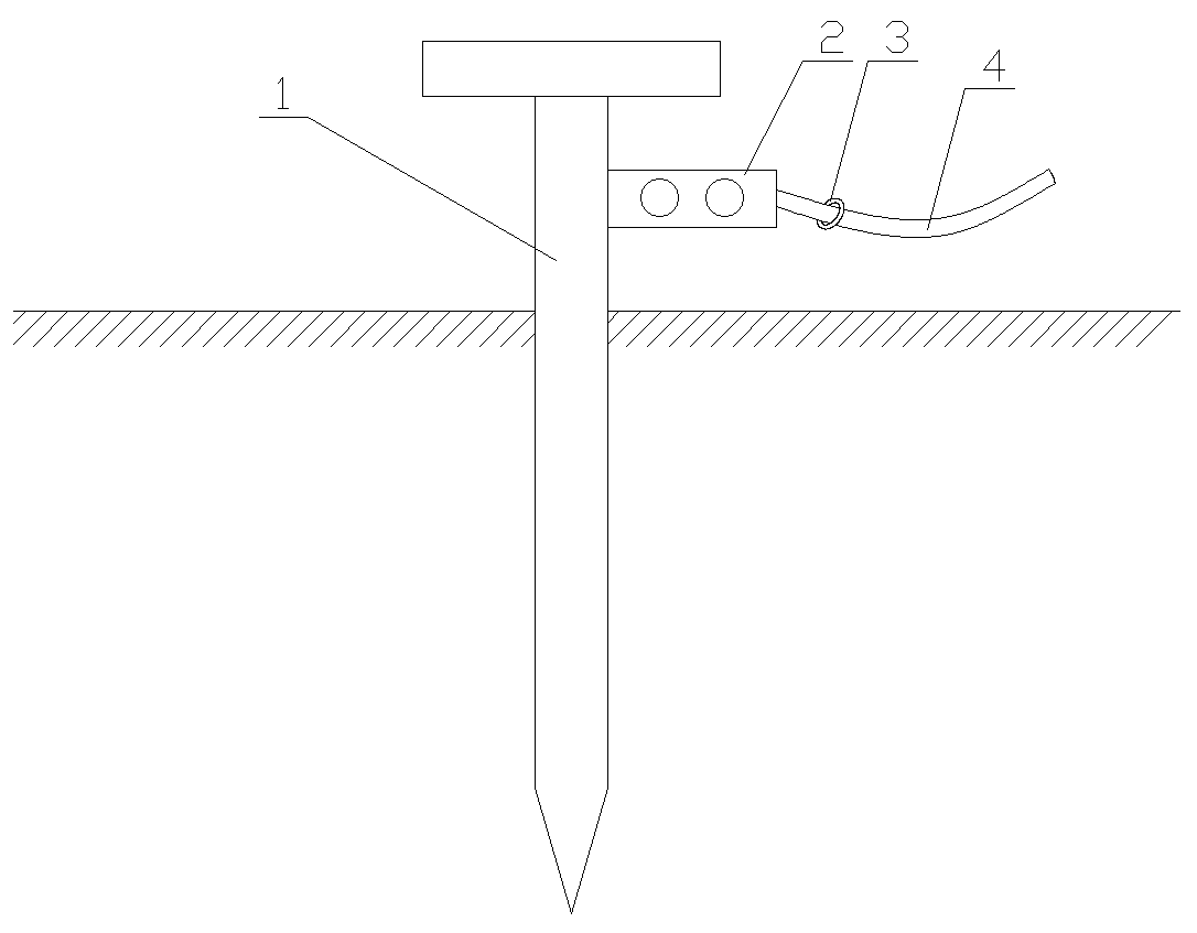 Grounded drill rod warning device