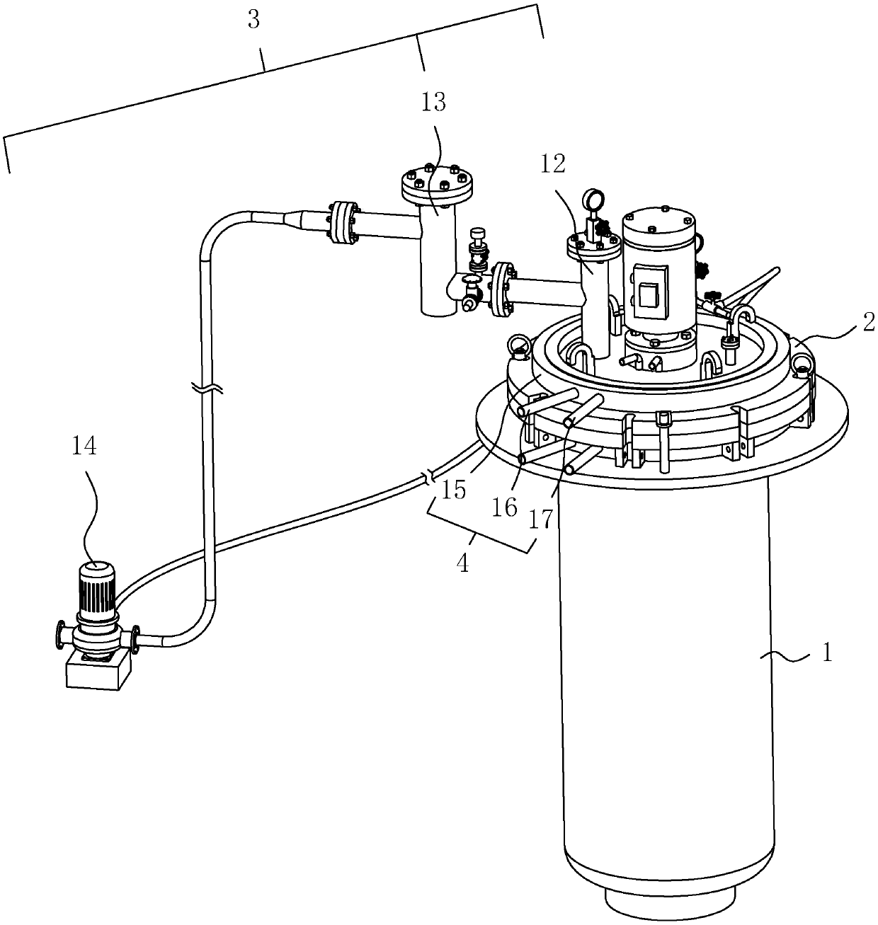 A reaction device for chemical vapor deposition