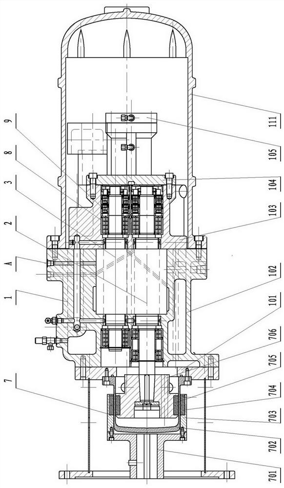 Magnetic levitation screw type gas expander