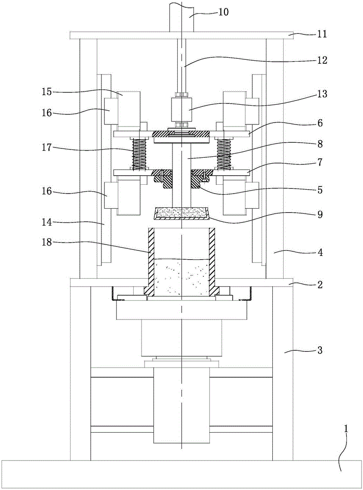 A hydraulic high-precision material pressing device