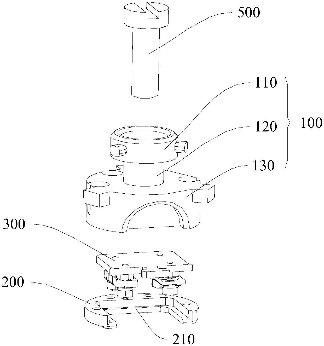 Flat plate sample frame expansion structure used in vacuum