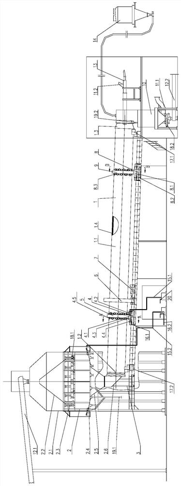 Large rotary kiln system and working method thereof