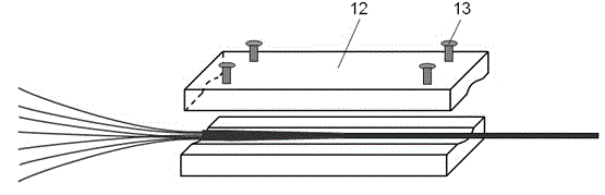 High-power optical fiber pumping beam combiner and packaging method thereof