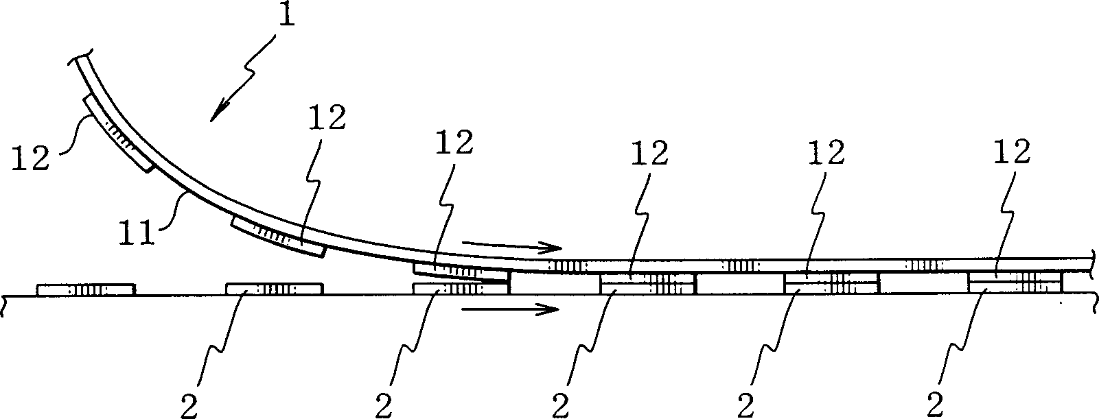 Connecting tape for semiconductor chip loading, carrier and package for semiconductor chip