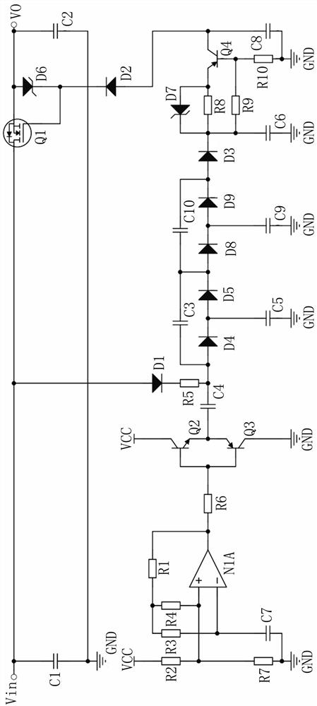 Power supply boost drive circuit based on self-oscillation