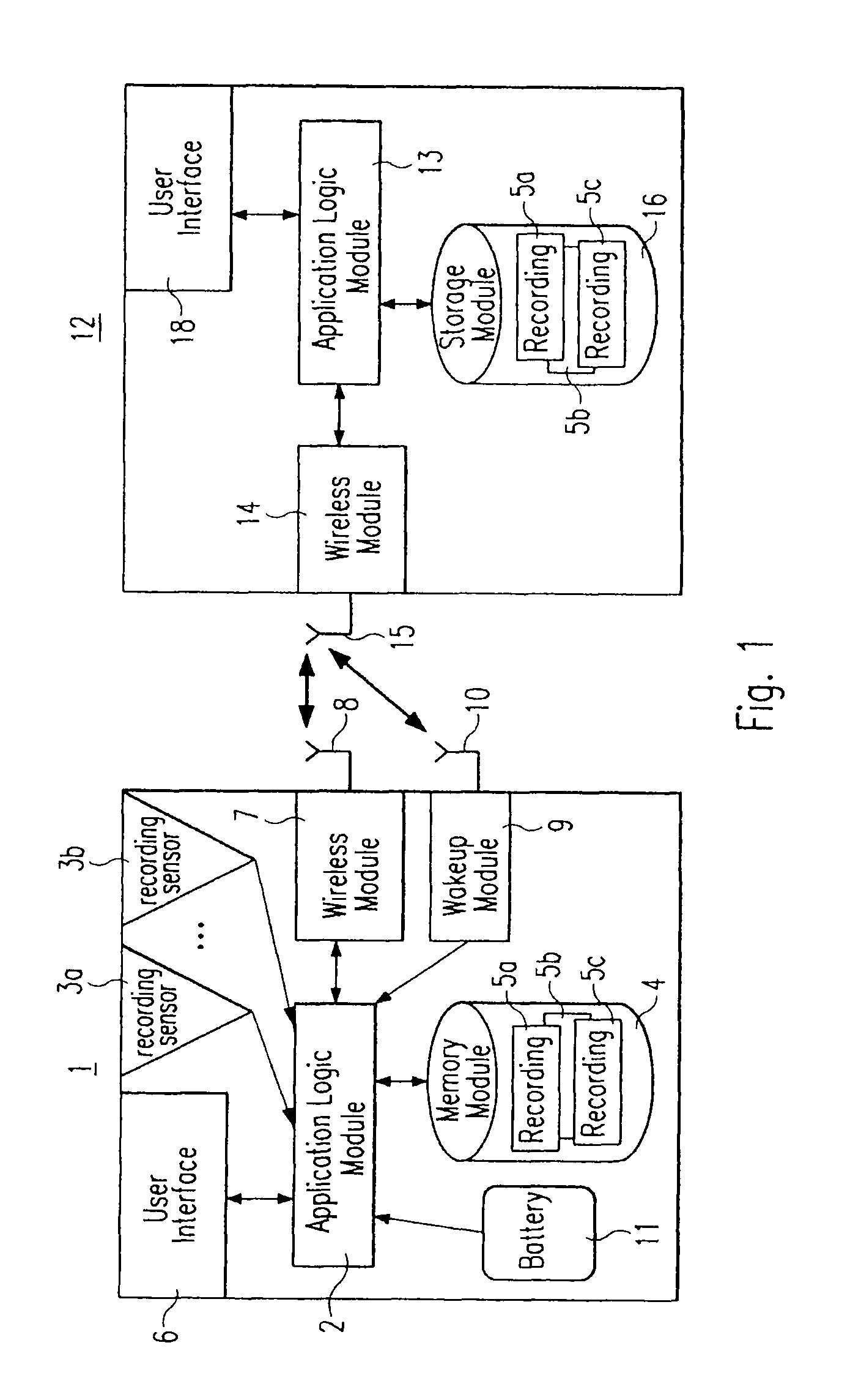 Wireless transfer of data from a mobile device to a server