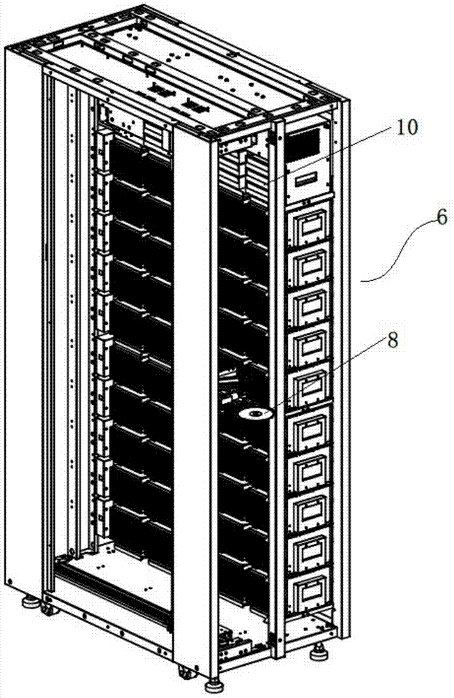Manipulator with rotatable tray, optical disc library and storage and retrieval method thereof