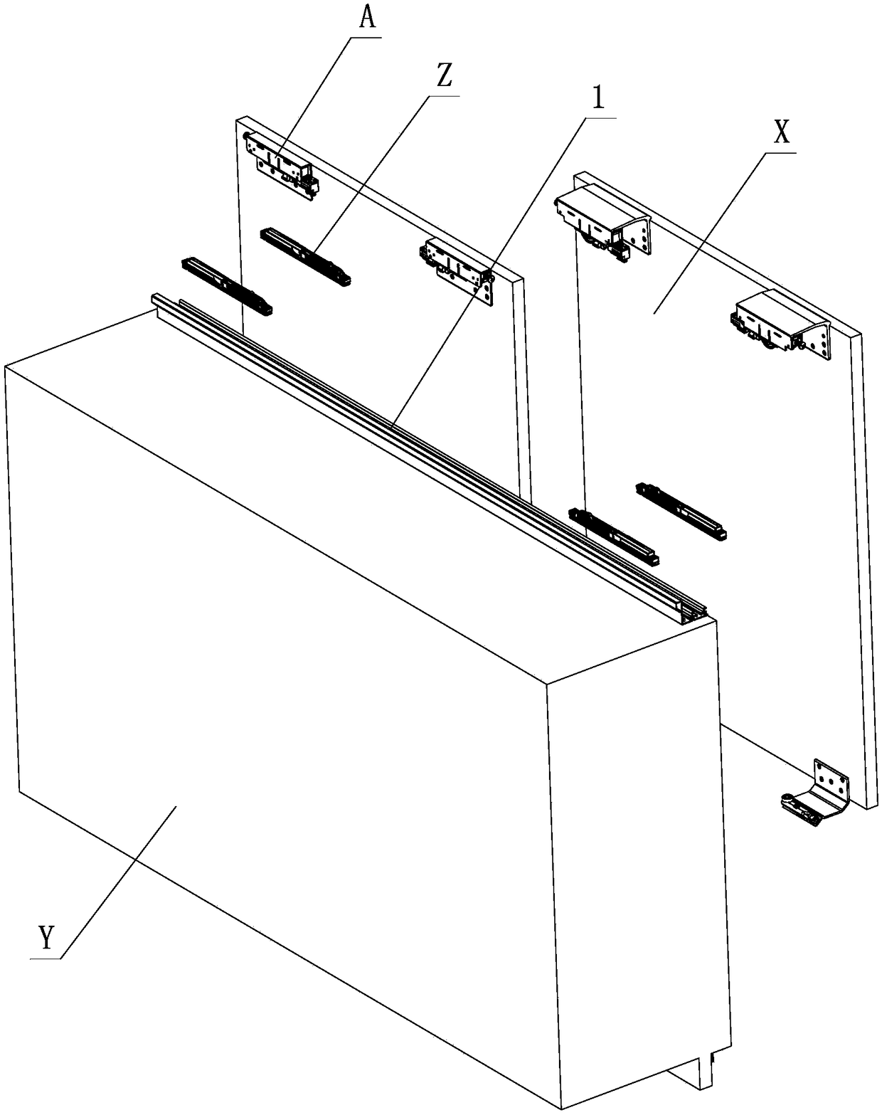 An anti-off protection mechanism for furniture sliding doors