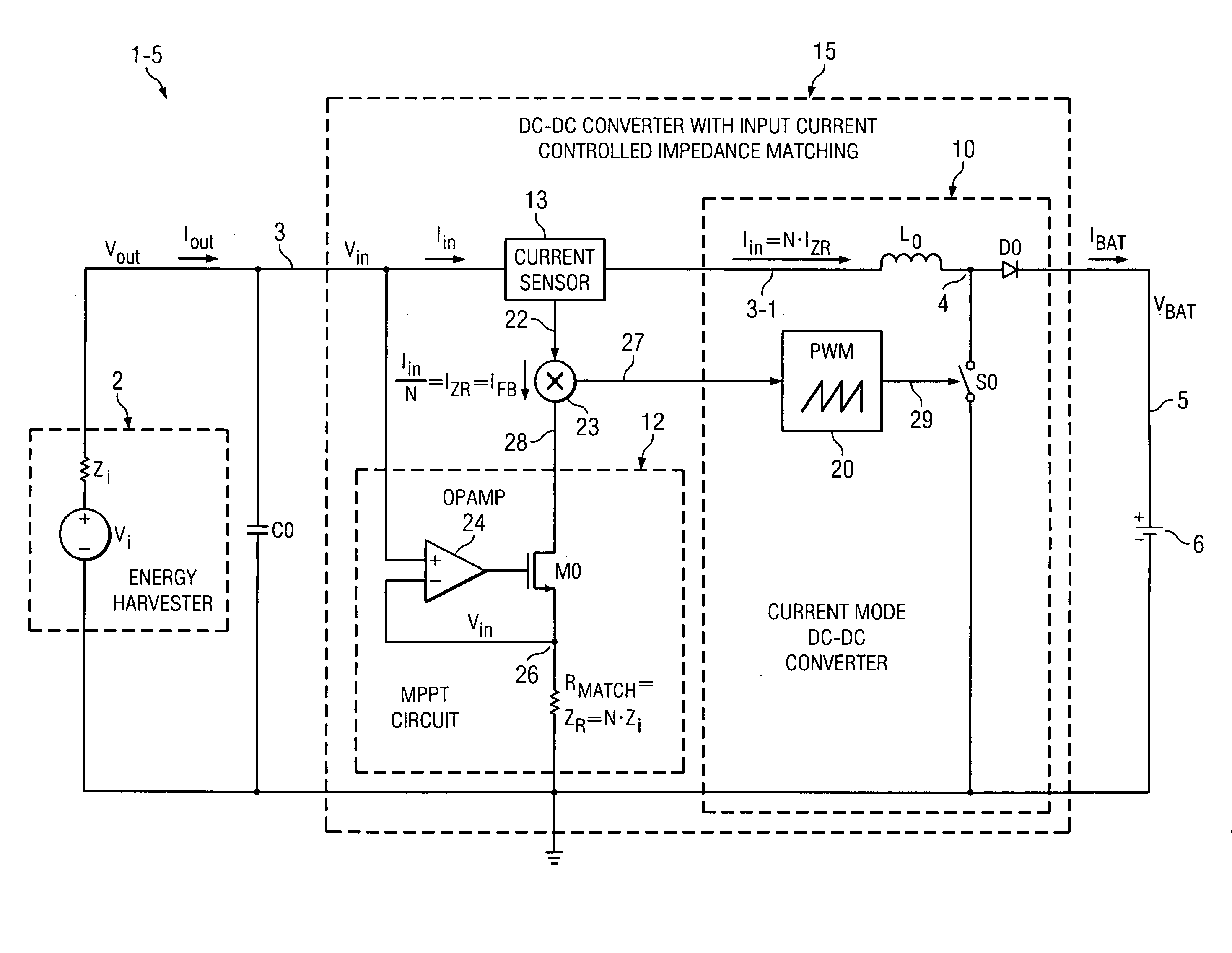 Battery charger and method for collecting maximum power from energy harvester circuit