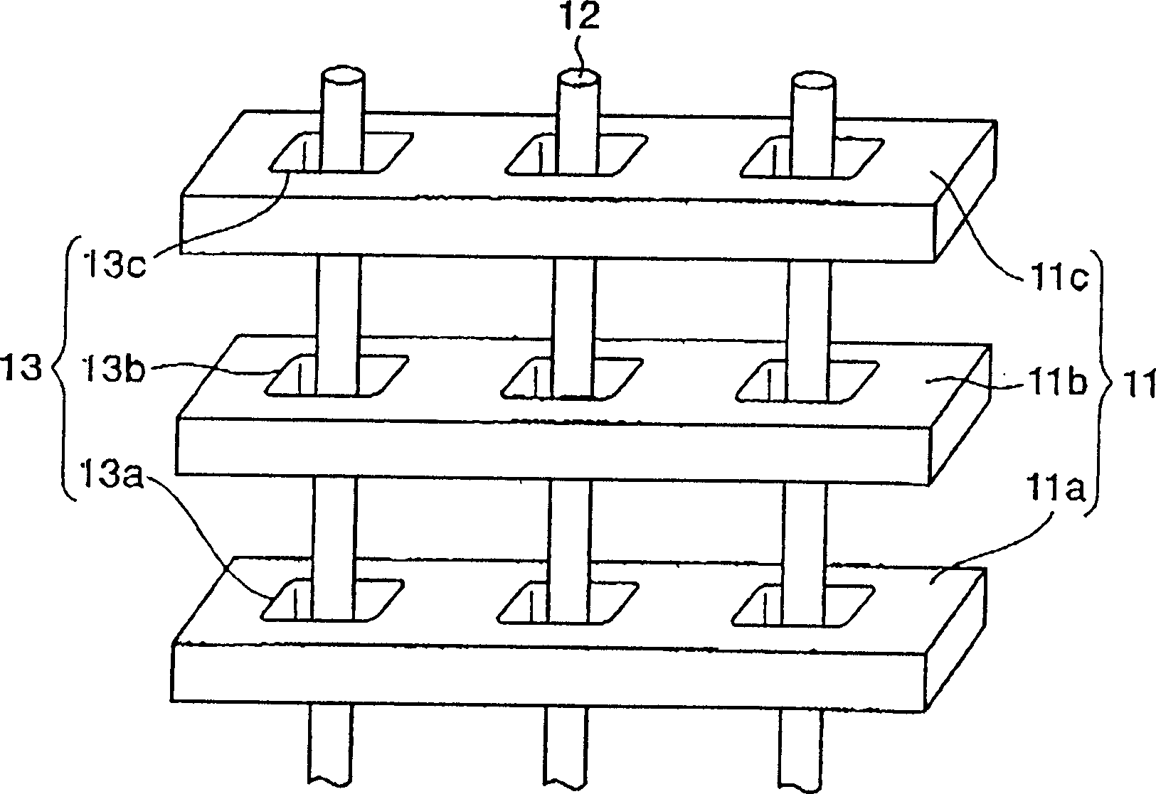 Semiconductor device with punctured wiring and its production method ...