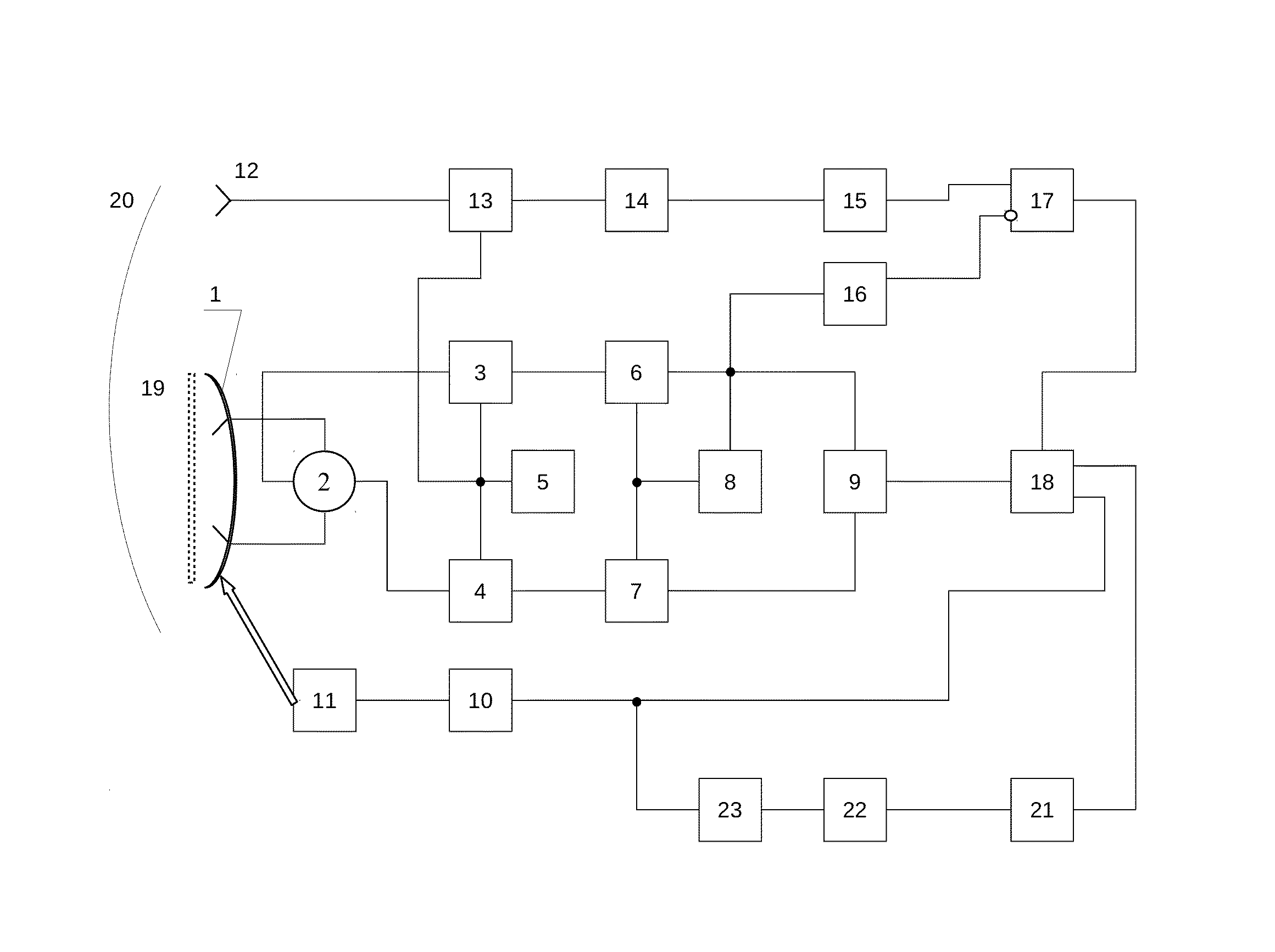 Method of automatic target angle tracking by monopulse radar under conditions of interference distorting location characteristic