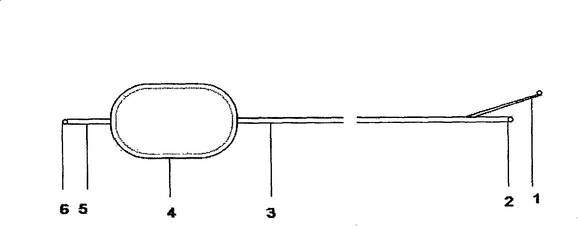 Internal support type interlayer gas bag venous blocking-up drainage tube