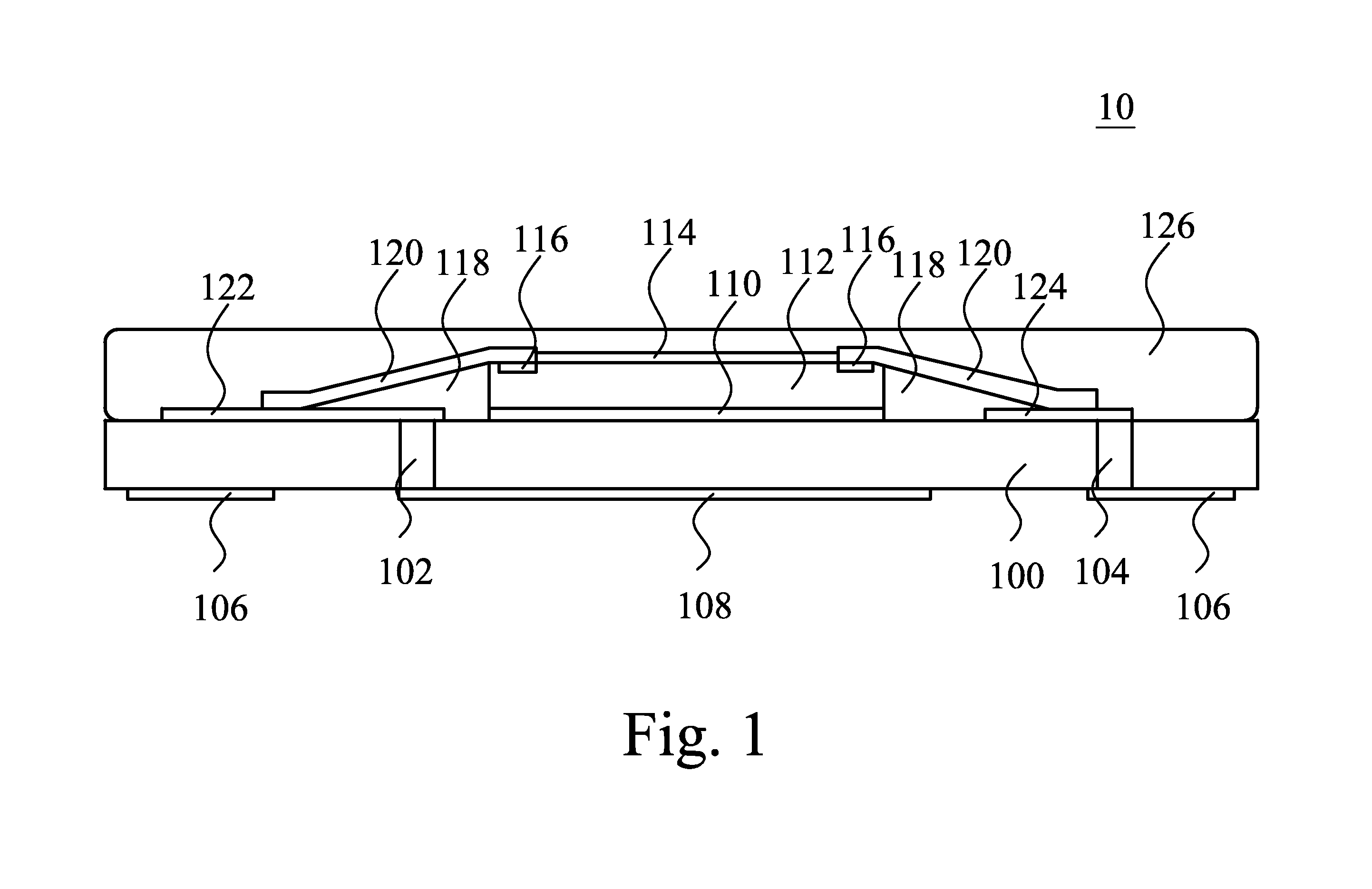 Semiconductor Device Package with Slanting Structures