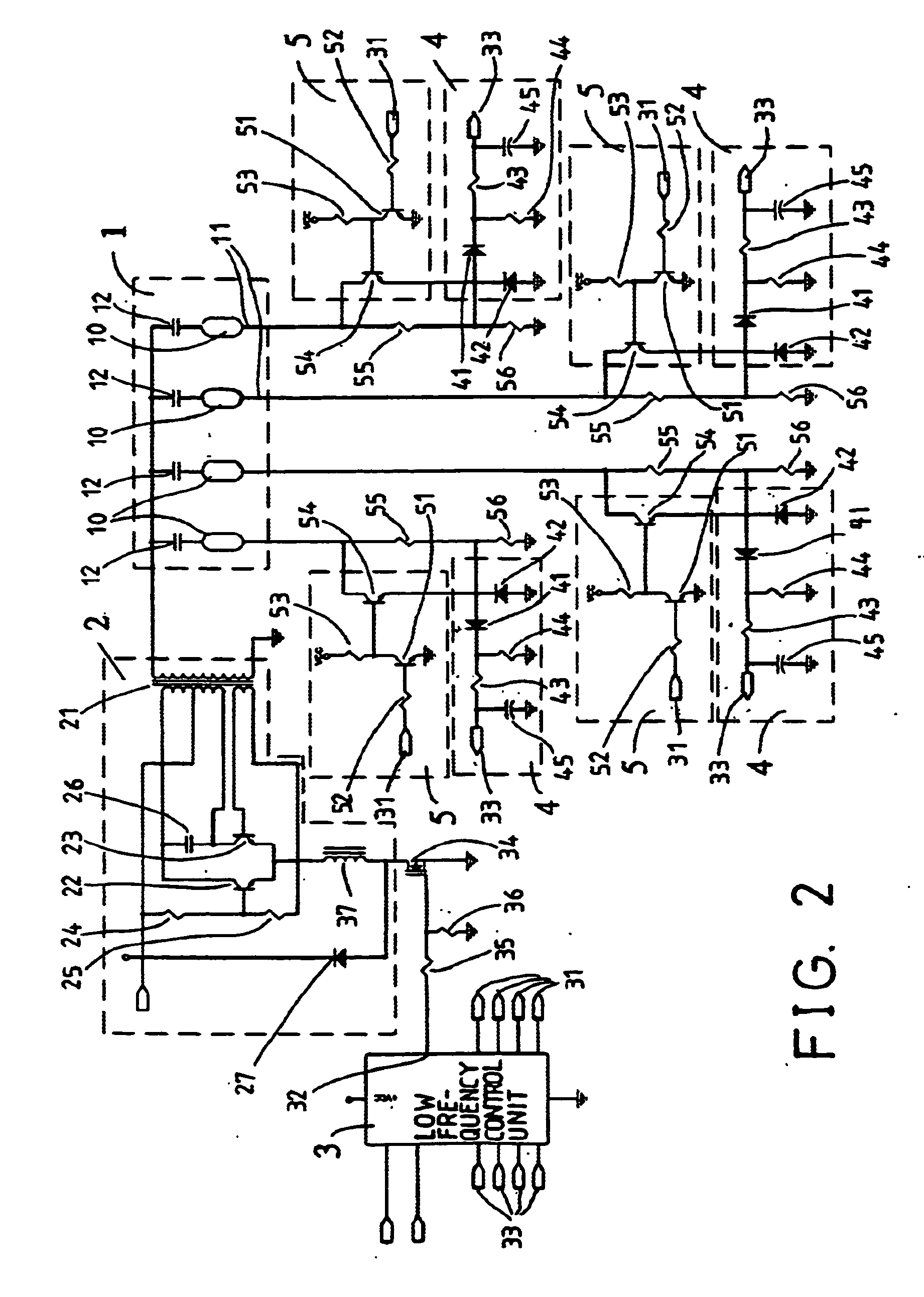 Multi-lamp actuating facility