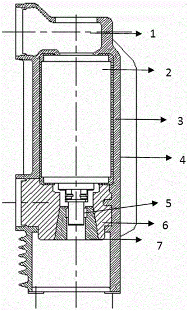 Circuit breaker and solid-sealed pole thereof