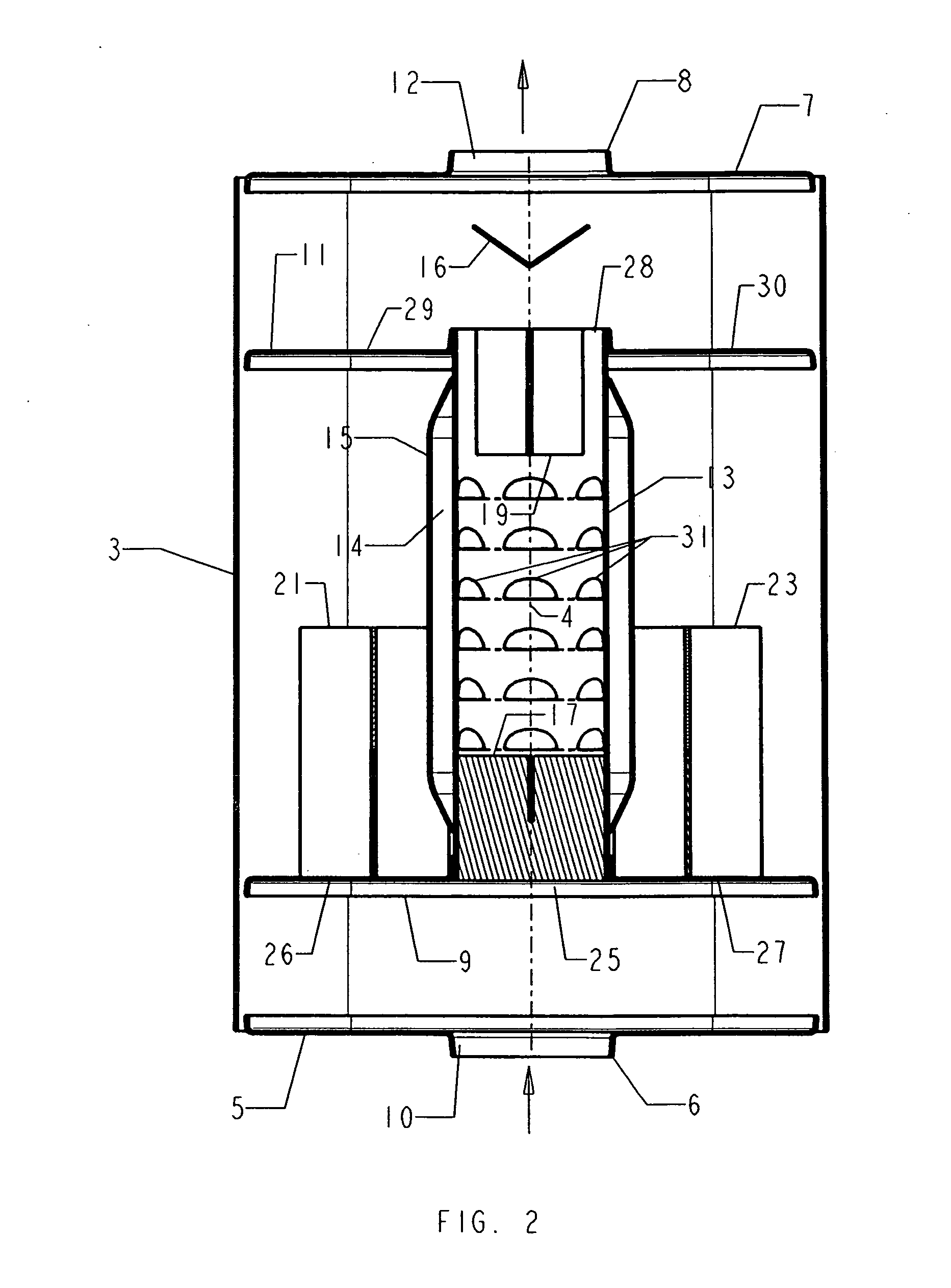 Exhaust muffler for internal combustion engines