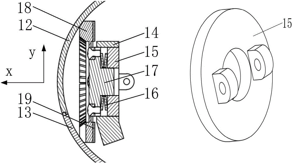 Multi-degree of freedom piezoelectric actuator with built-in stator