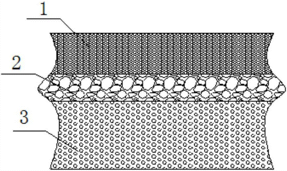 Lean asphalt macadam transition layer mixed material and semi-rigid base asphalt pavement