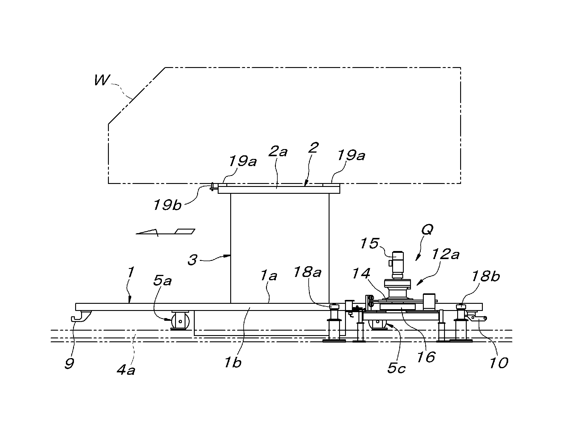 Trolley-type conveyance device